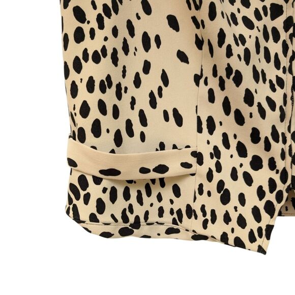 Vintage Elliott Lauren Black & White Animal Print Zip-Up Sleeveless Vest - L - Picture 2 of 9